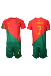 Portugal Cristiano Ronaldo #7 Babyklær Hjemme Fotballdrakt til barn VM 2022 Korte ermer (+ Korte bukser)